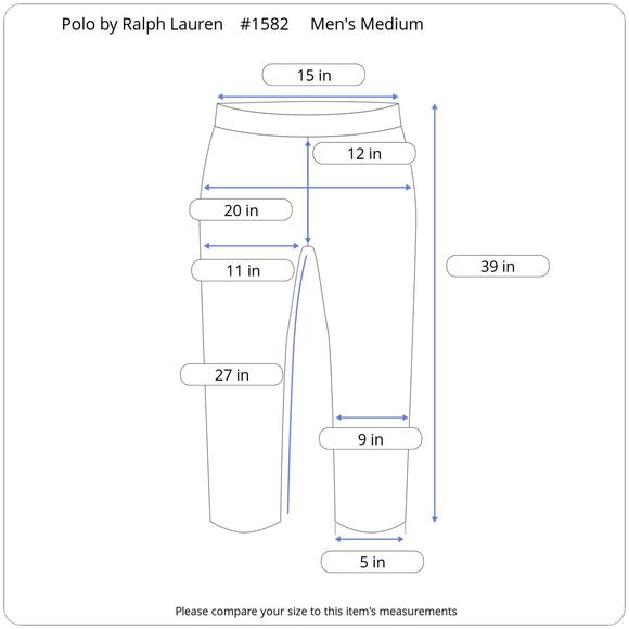 Polo Ralph Lauren P Patch Sweatpants Men’s Medium Navy Fleece Joggers Tapered - Picture 11 of 11